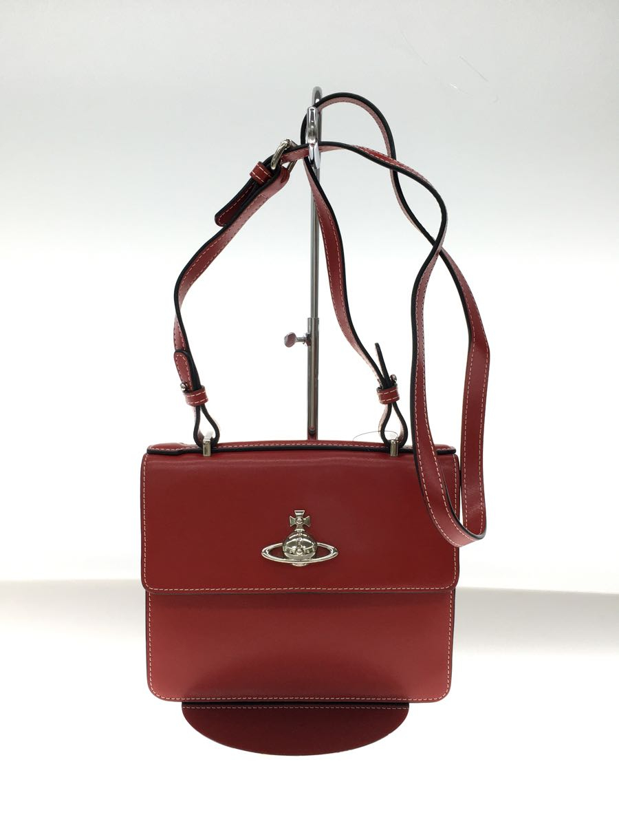 Vivienne Westwood◇ショルダーバッグ/レザー/RED/無地/2way lp2m