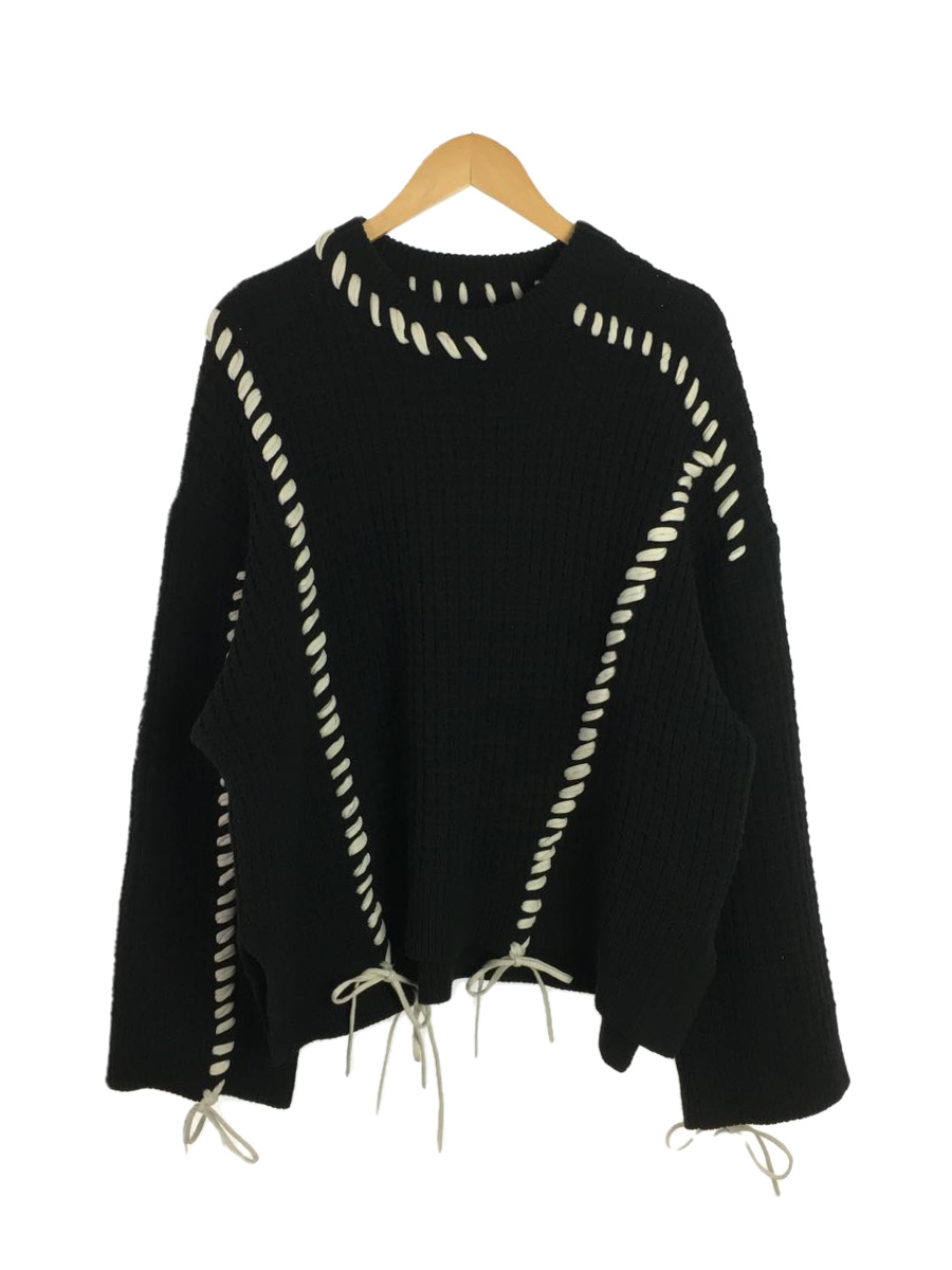 MAISON SPECIAL◇鬼ワッフルクレイジーステッチクルーネックニットプル