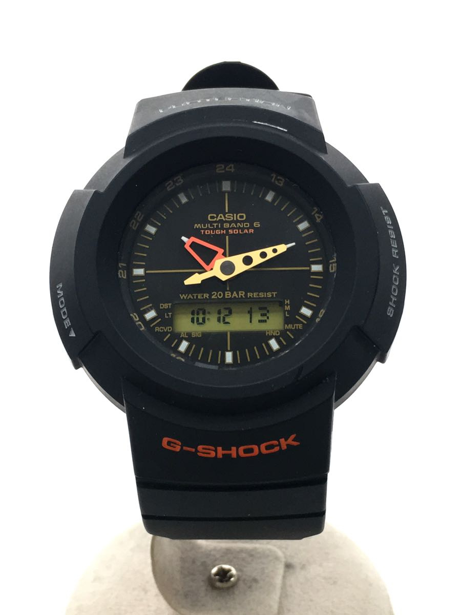 CASIO◇ソーラー腕時計/デジアナ/ラバー/GLD/BLK/AWG-M520UA www.pn