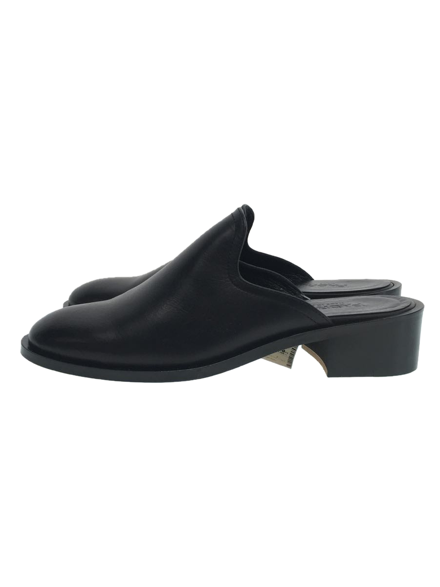PADRONE◇サンダル/40/BLK/レザー/カットオフスリッポン/PU8394-2106