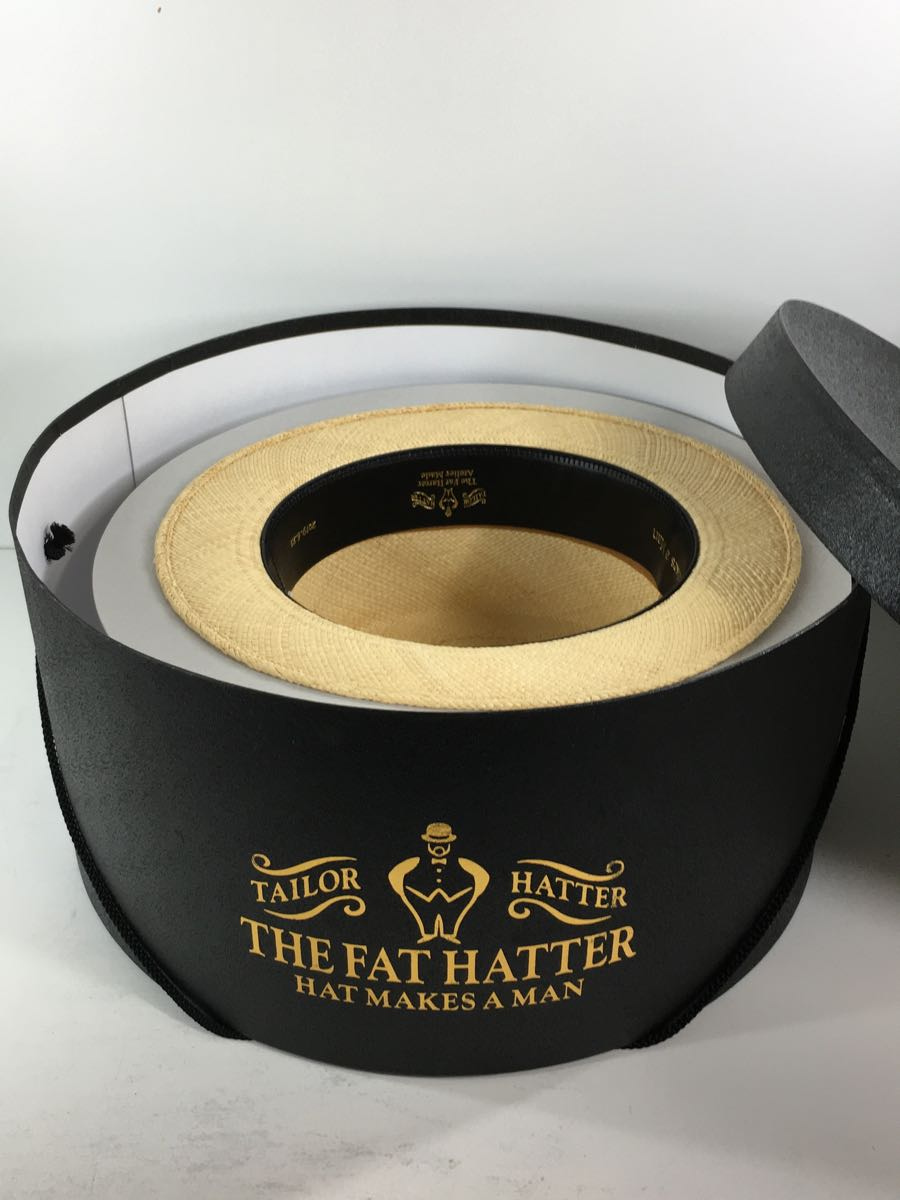 THE FAT HATTER/Boater Hat/Size:58/ストローハット/ベージュ/無地 www