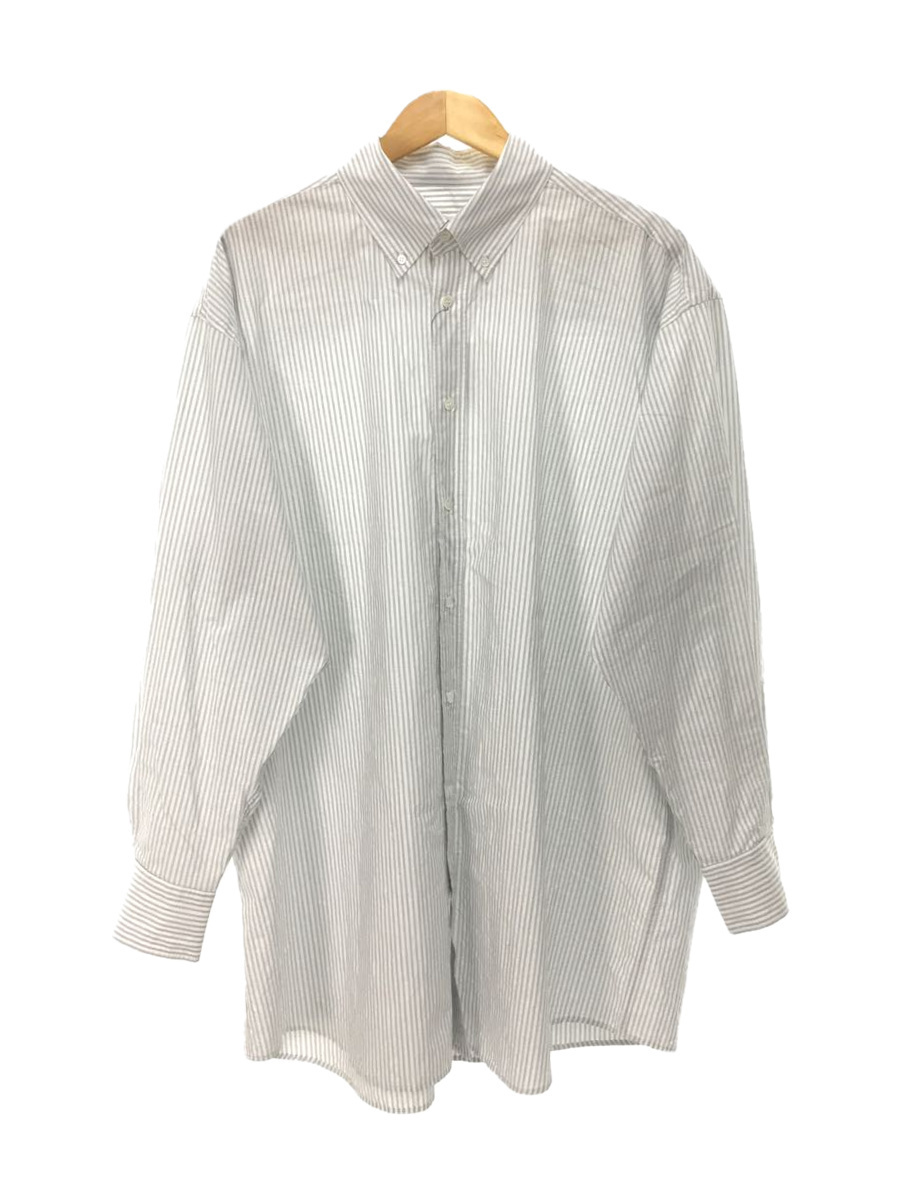 Maison Margiela◇21SS/長袖シャツ/38/コットン/WHT/ストライプ