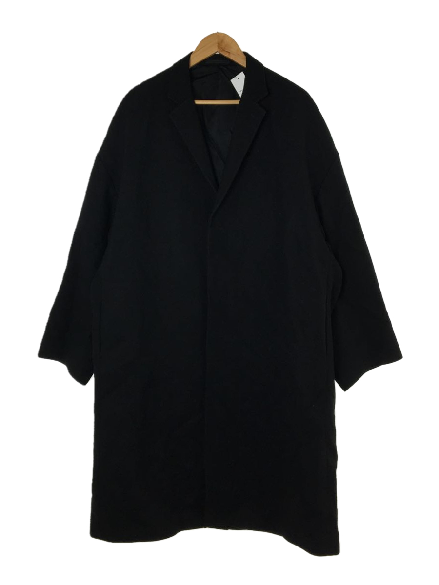 LAD MUSICIAN◇18AW/BIG CHESTER COAT/チェスターコート/46/ウール/BLK