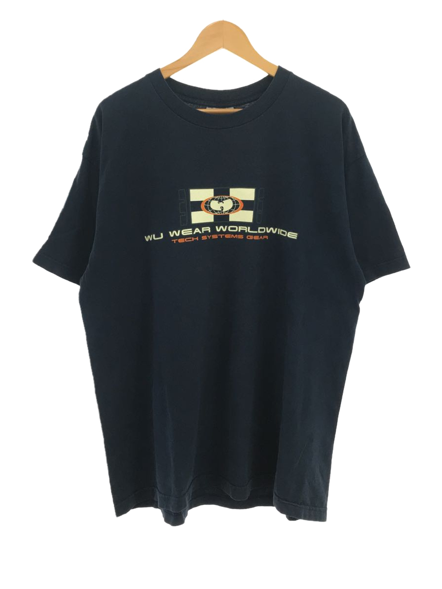 Vintage◇90s/00s/WU-WEAR/ウータンクラン/Tシャツ/コットン/ネイビー