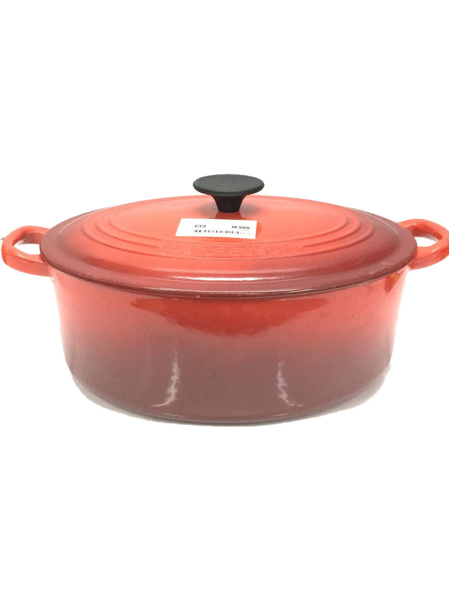 LE CREUSET◆洋食器その他/レッド/鍋/両手鍋/シグニチャー ココット・オバール 27cm