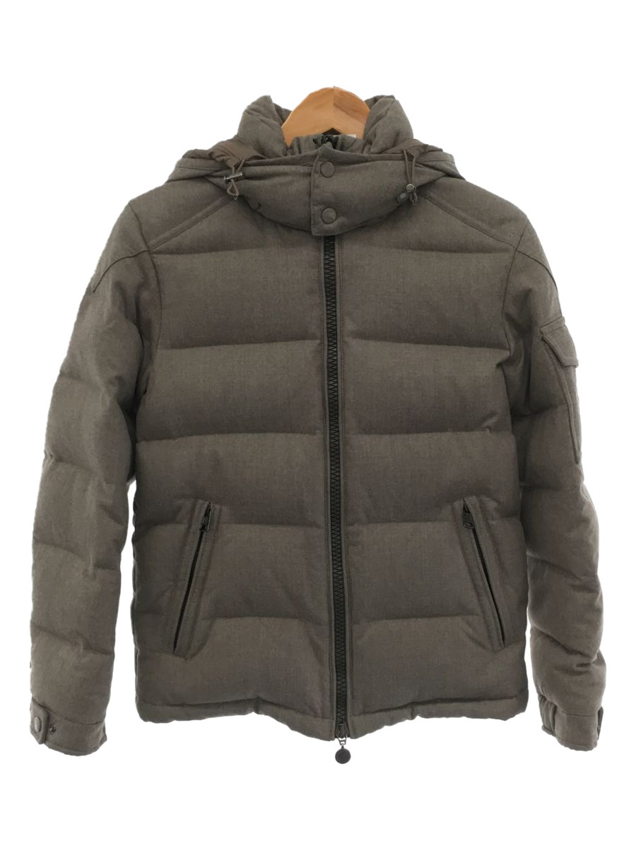 MONCLER◇MONTGENEVRE/モンジュネーブ/ダウンジャケット/O/ウール/GRY