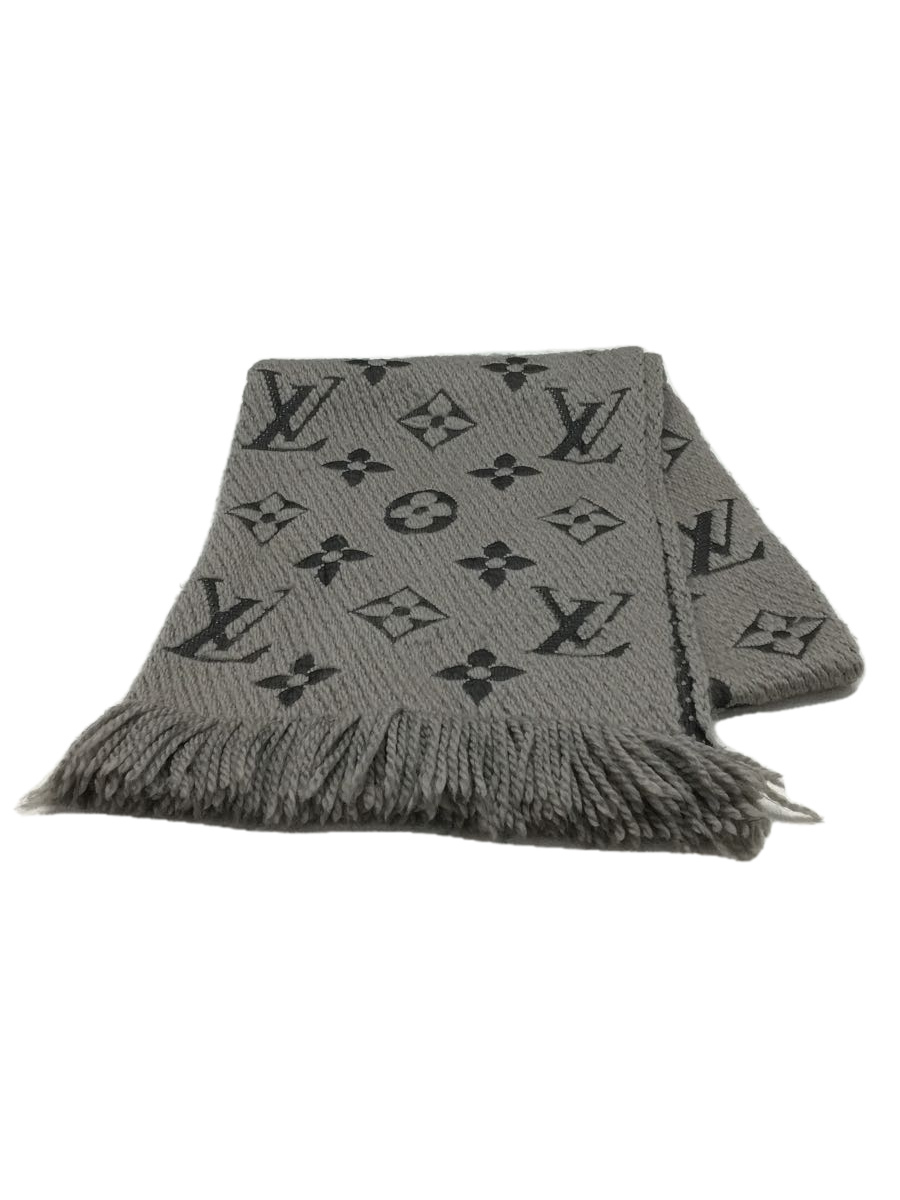 LOUIS VUITTON◇マフラー/ウール/GRY/モノグラム/レディース