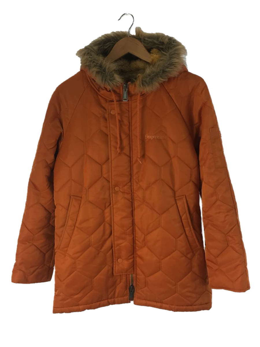 Supreme◇15AW/QUILTED FLIGHT SATIN PARKA/ブルゾン/S/ナイロン/ORN