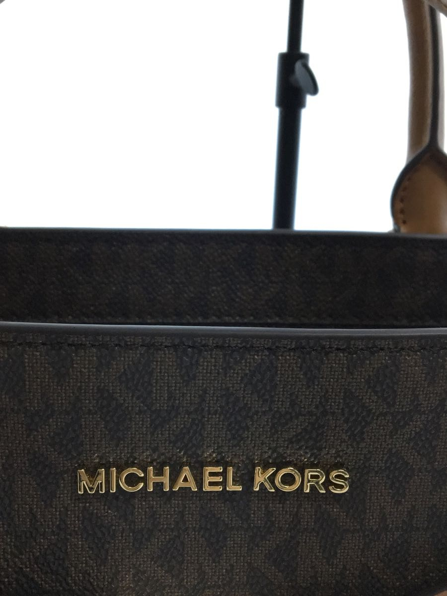 MICHAEL KORS◇トートバッグ/PVC/ブラウン/総柄/30F9GOHS3B/2way/ハンドバッグ//2WAY サッチェルラージMKモノグラム マイケルコース ハンドバッグ 2way ブラウン MK 総柄
