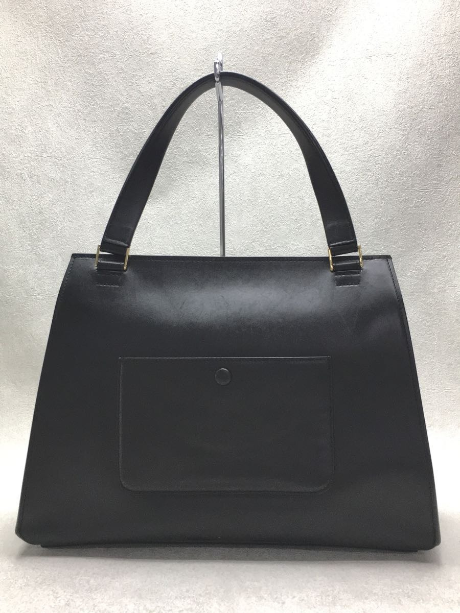 CELINE◇ハンドバッグ/レザー/ブラック/エッジ/スレ有/セリーヌ | www