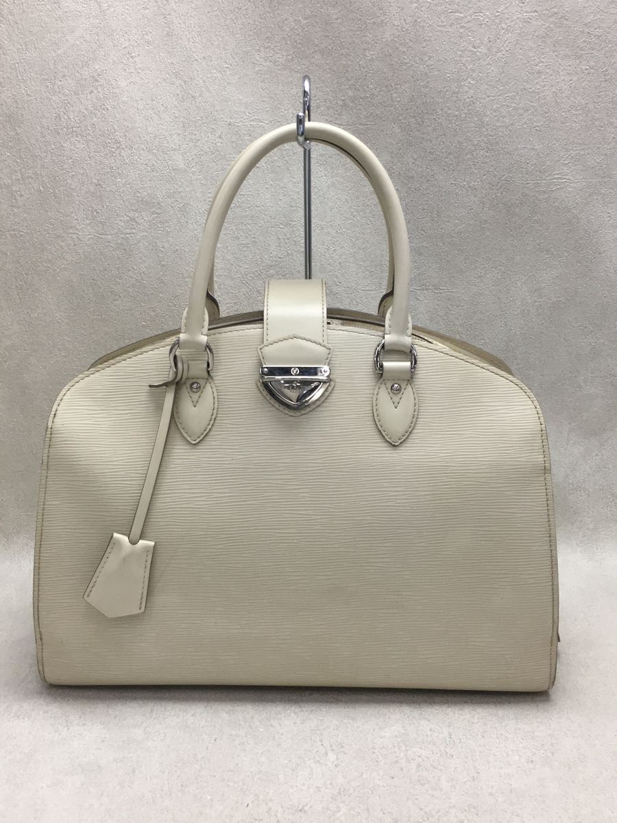 LOUIS VUITTON◇ポンヌフGM_エピ/レザー/WHT/内側お汚れ有/傷有/タバコ