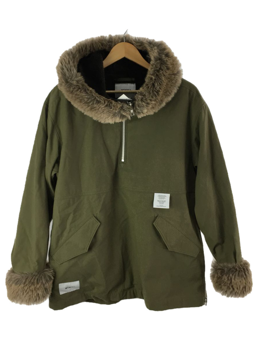 WTAPS◇202WVDT-JKM04/モッズコート/-/コットン/KHK/ハーフジップ