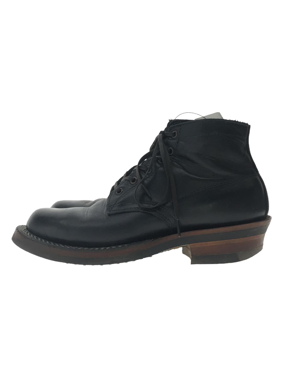 WHITE'S BOOTS◇SEMIDRESS/セミドレス/レースアップブーツ/US8.5/BLK