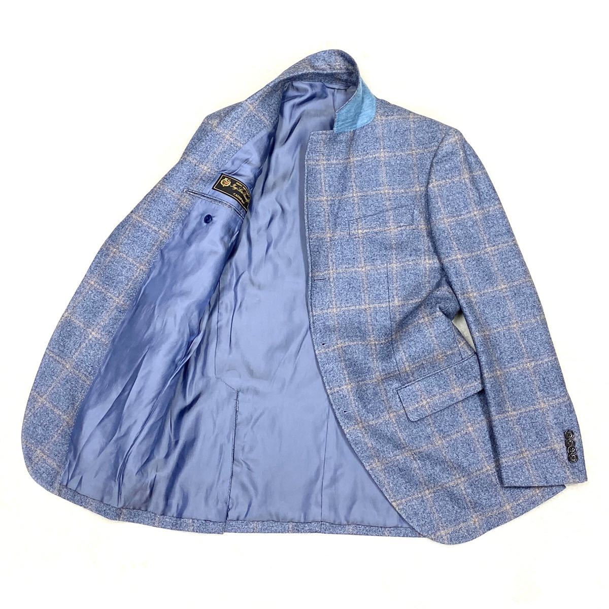 新品・未開封 ジャケット テーラード チェック カシミヤ混 新品・未開封 ジャケット テーラード チェック カシミヤ混