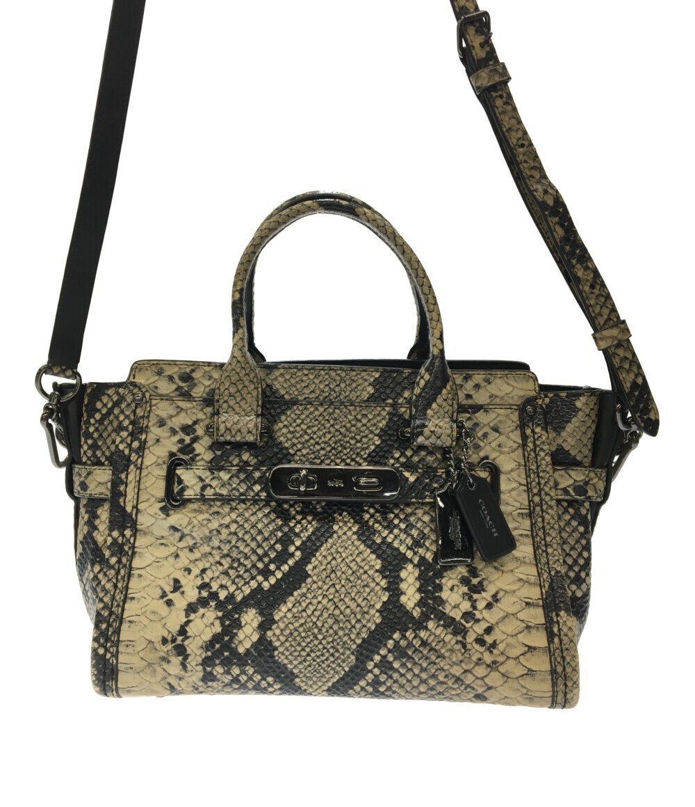 コーチ 2wayレザーハンドバッグ パイソン 38361 レディース COACH www