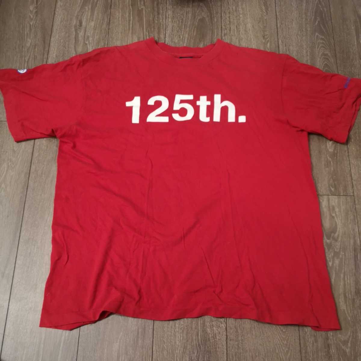 【大注目】 木4★☆　レア　ステューシー　Tシャツ　STUSSY　 スチューシー 半袖Tシャツ　レッド　赤　125th.　XLサイズ 身幅61着丈75☆★ Lサイズ