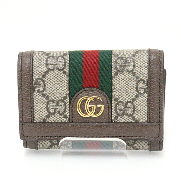 T1343 美品 グッチ 折り財布 ミニ財布 レザー レトロ ヴィンテージ
