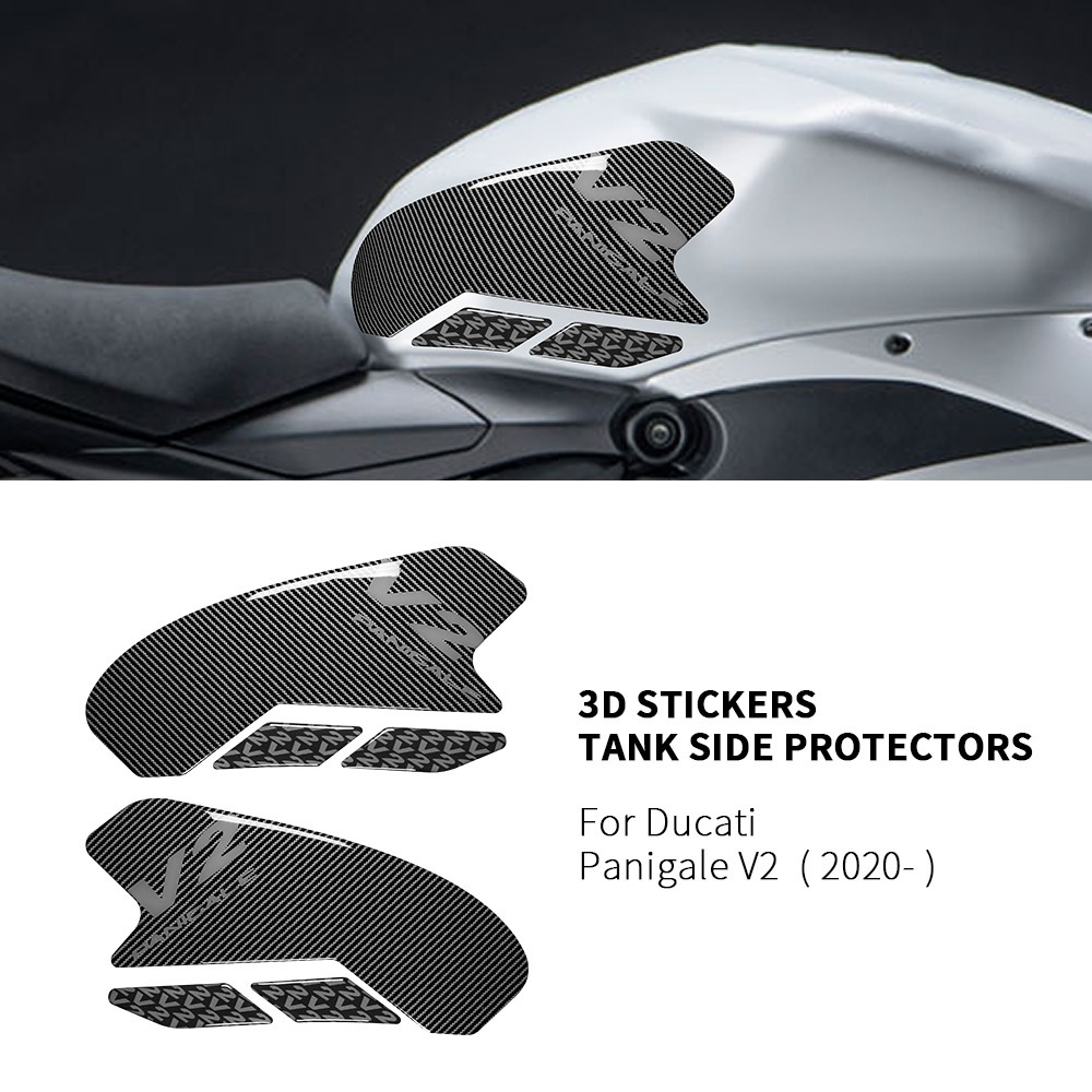 送料無料 Ducati ドゥカティ パニガーレ V2 2020-2022 燃料タンク サイドパッド ガード 保護 傷防止 ステッカー_画像1
