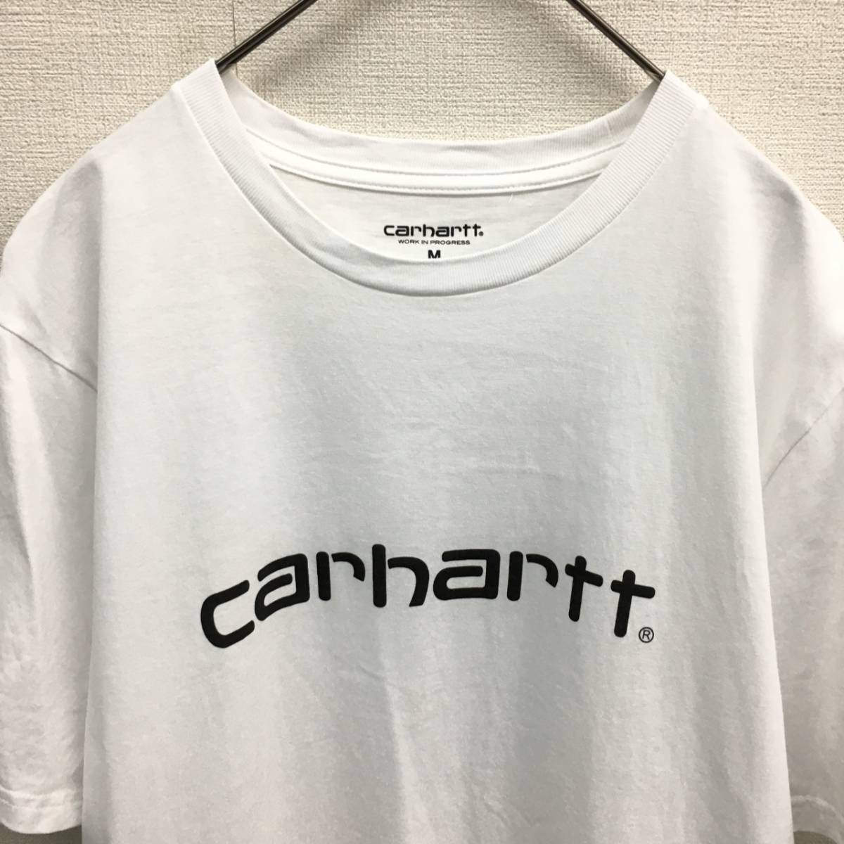 HZ9010★Carhartt : S/S SCRIPT T-SHIRT★M★白 カーハート ロゴプリントTシャツ_画像2