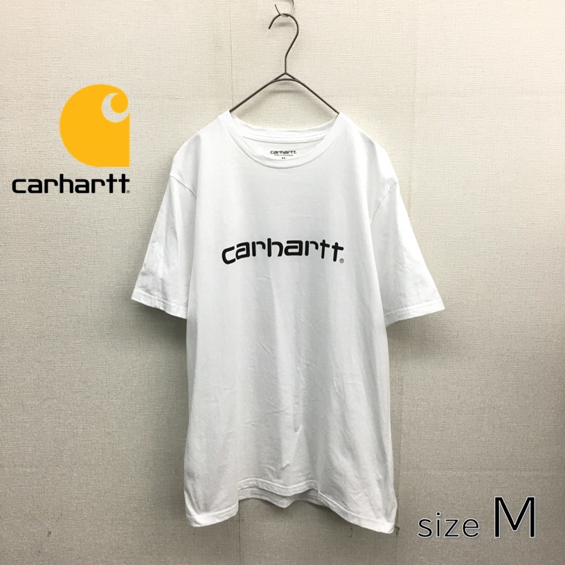 HZ9010★Carhartt : S/S SCRIPT T-SHIRT★M★白 カーハート ロゴプリントTシャツ_画像1