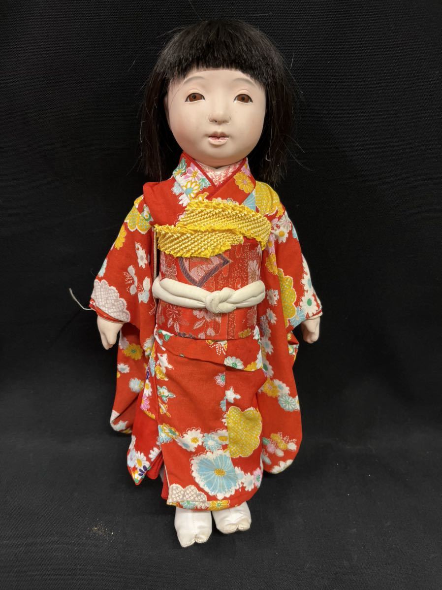 ヤフオク! - 市松人形 日本人形 女の子 着物 昭和 レトロ 当時物 レ...