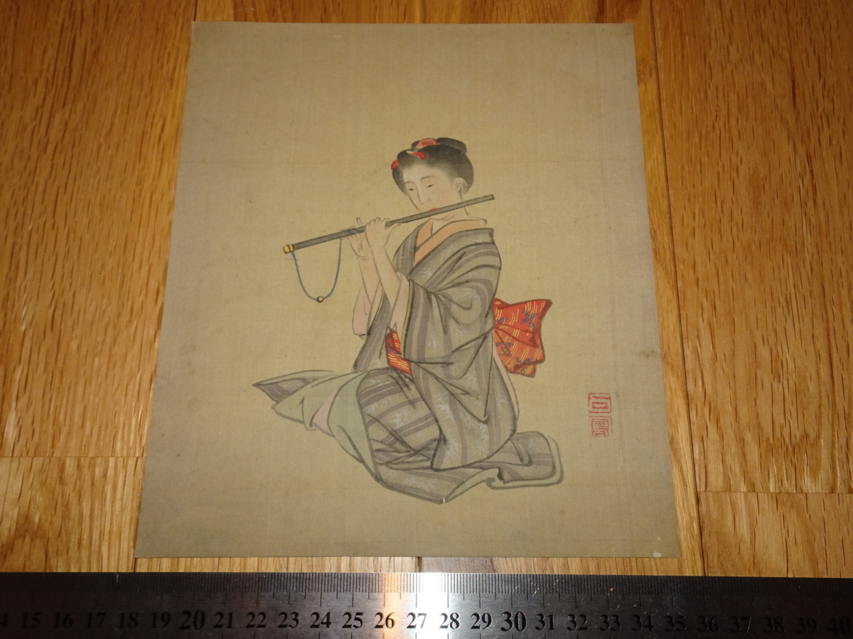 Rarebookkyoto o516 絹本設色 美人図 百鳳筆 1880年頃 名人 名作 名品 