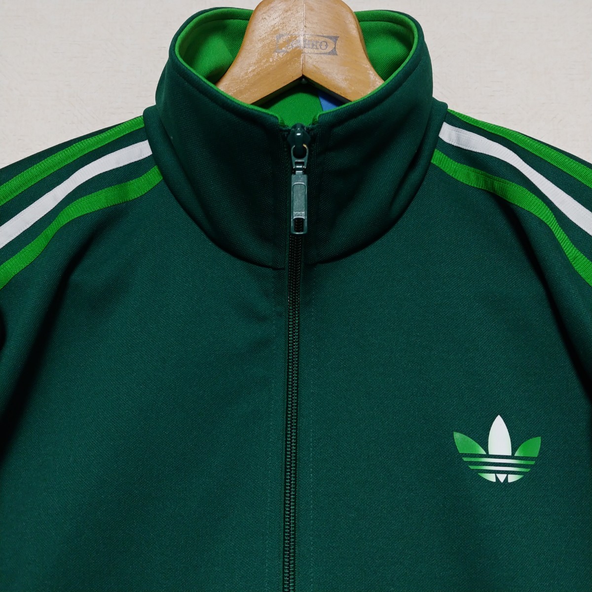 adidas アディダスTRACK TOP トラックジャケット ジャージ グリーン サイズXO(3L)