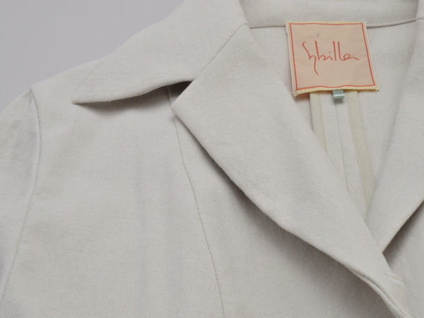 シビラ Sybilla セットアップ ジャケット&スカート Lサイズ ホワイトグレー レディース F-L6520_画像6