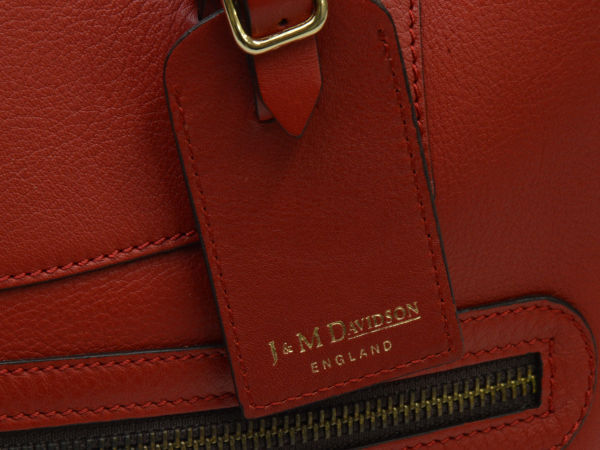  J and M Davidson J&M DAVIDSON Boston bag leather VIVI red lady's e_u F-B6464