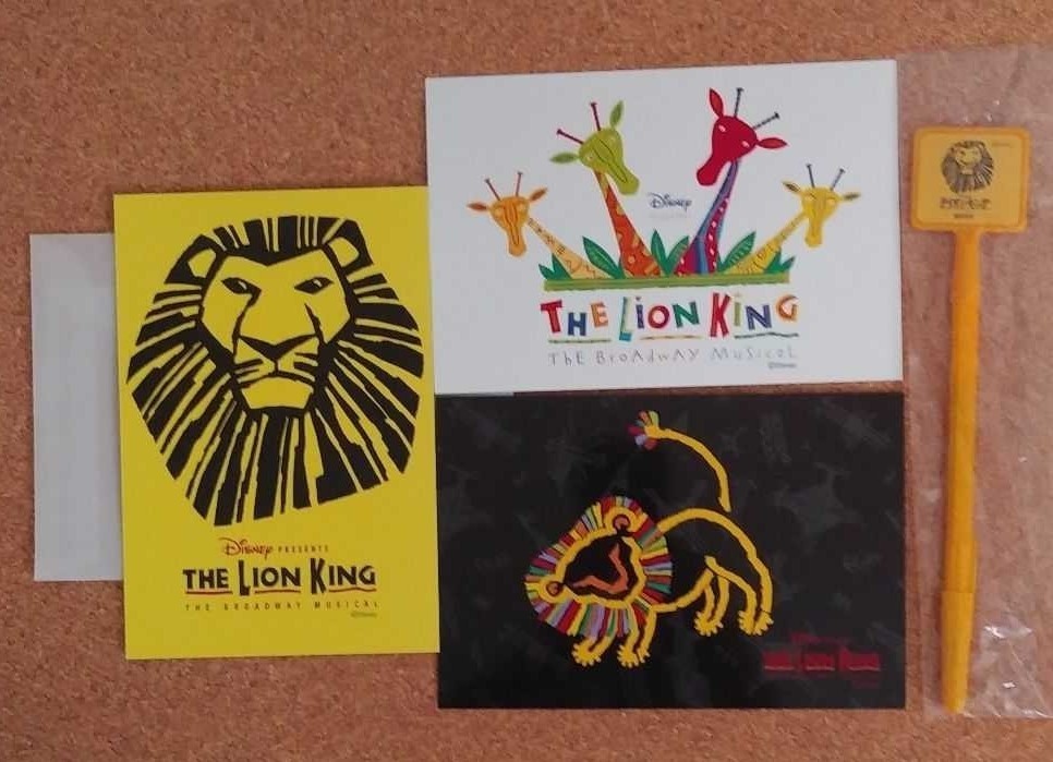 ★劇団四季  Disney  THE LION KING  ライオン・キング　ポストカード&ボールペン