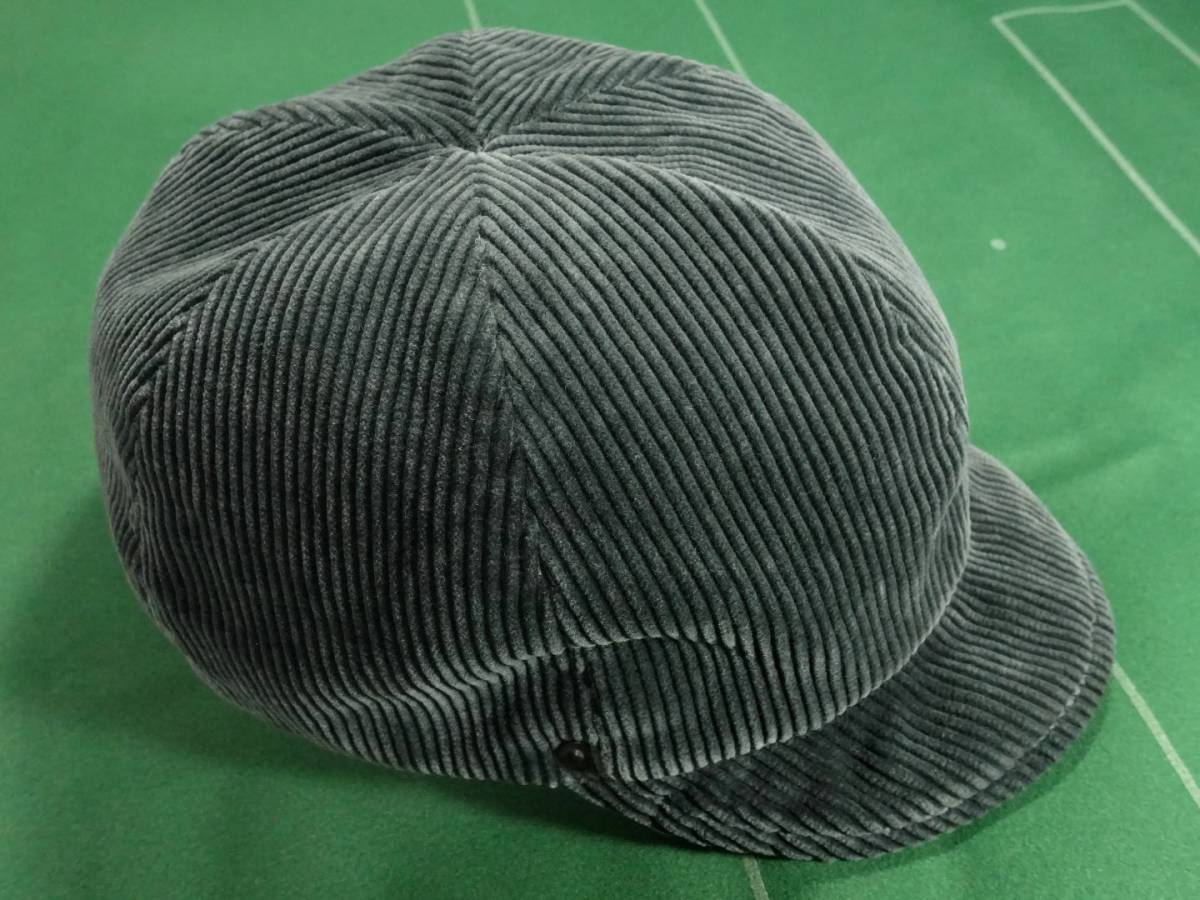 □DECHOデコー コットン100% コーデュロイ 短つば FRENCH WORK OLD CAP チャコールグレー 美品!!!□_画像1