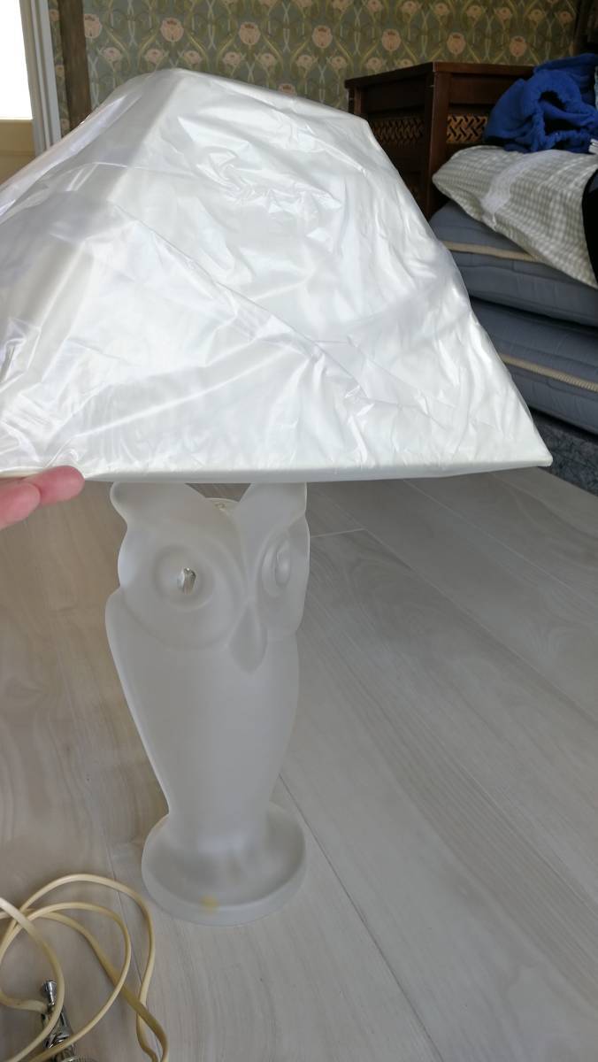 アールデコ調 フクロウ クリスタルガラス ランプ フランス製 ■高級品