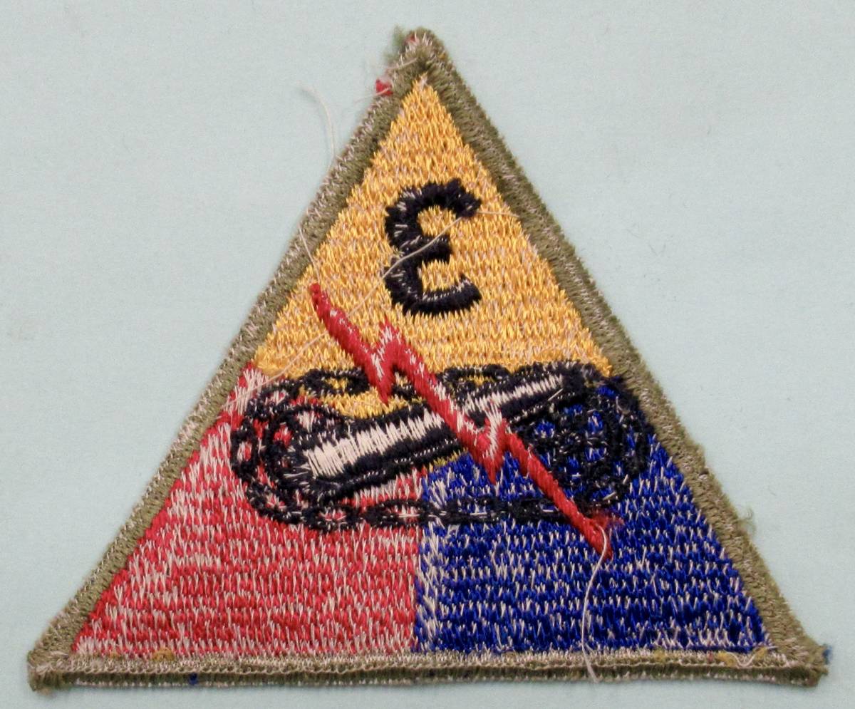 実物 WW2 US ARMY 3RD ARMORED DIV. 米国陸軍 第3機甲師団 ショルダーパッチの画像4