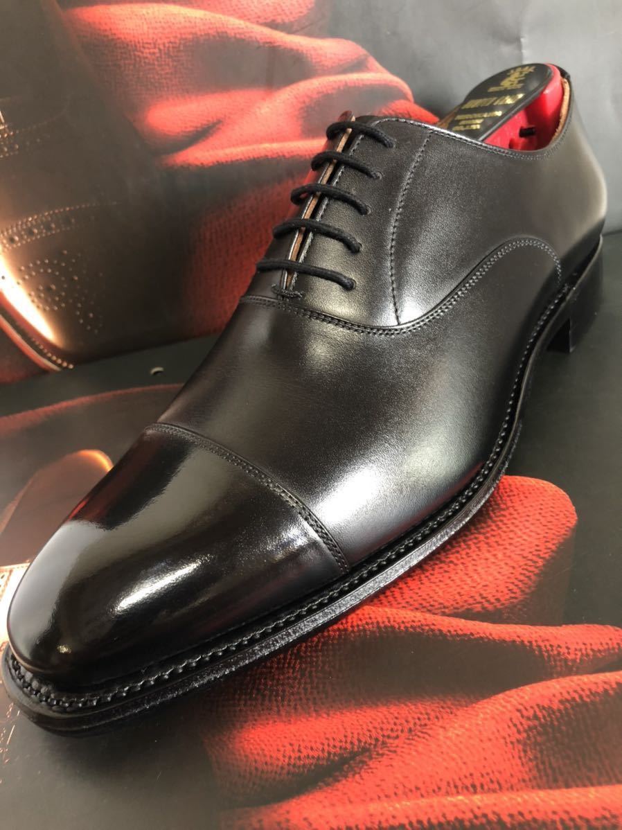 スコッチグレイン オデッサ ブラック 23.5 革靴 ビジネス 靴磨き レザー-