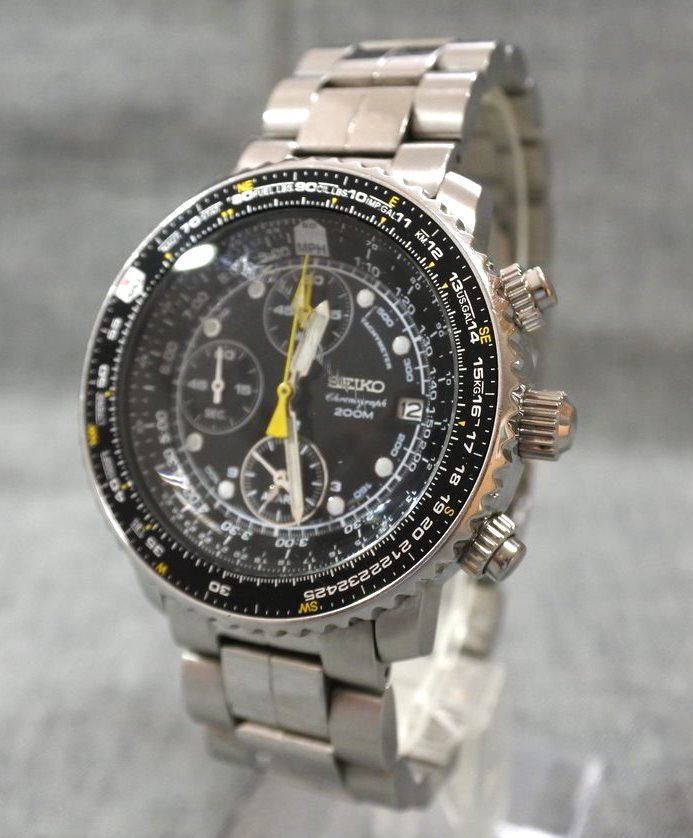 メンズ腕時計】セイコー SEIKO 7T62-0EB0 パイロット クロノグラフ