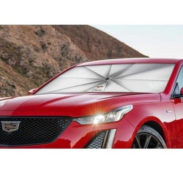 ★新品★キャデラック Cadillac★傘型 サンシェード 車用サンシェード 日よけ フロントカバー ガラスカバー ★折りたたみ傘様式★140x75cm_画像1