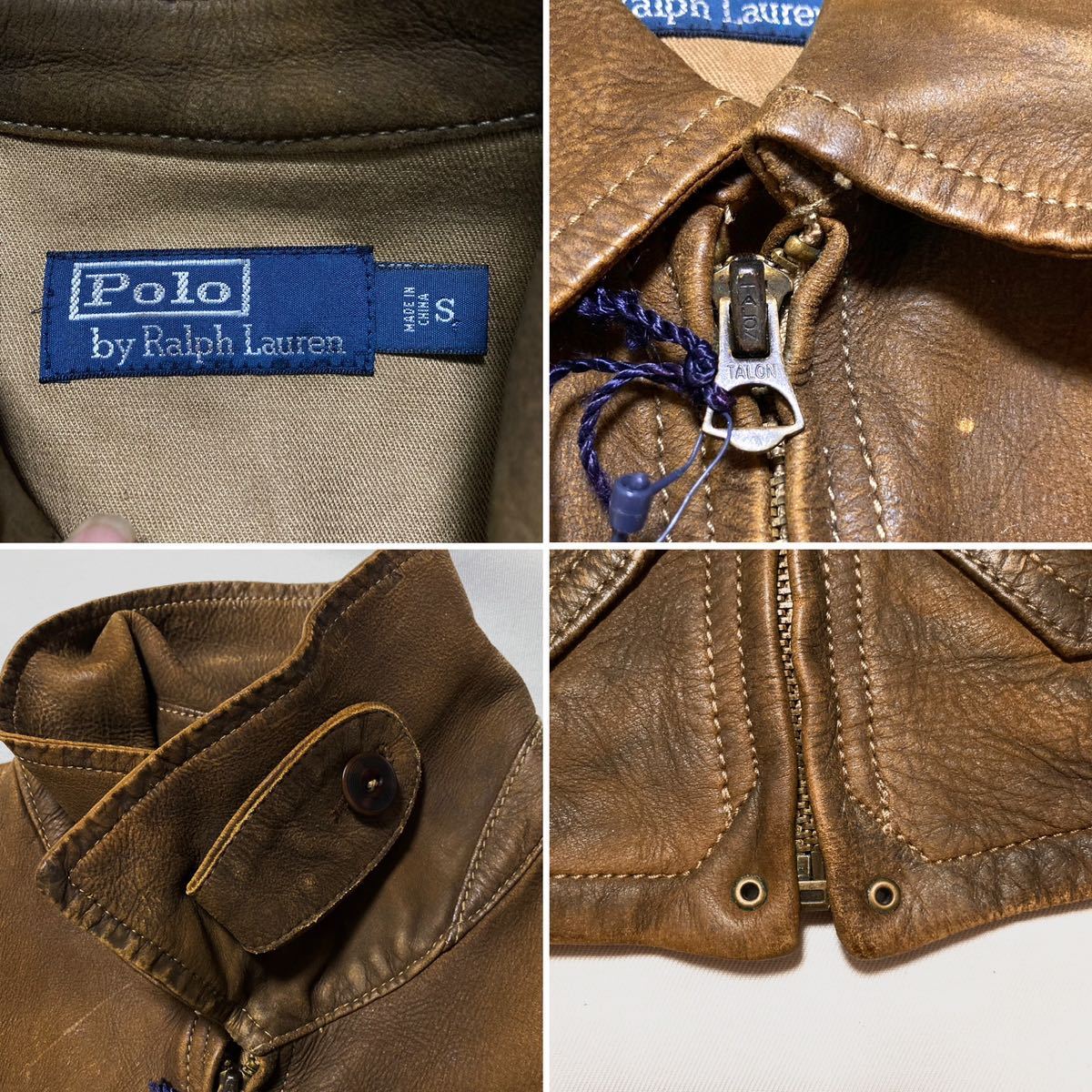 未使用 Ralph Lauren newsboy leather jacket ラルフローレン ニュース