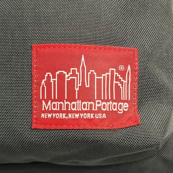 401026 良品 Manhattan Portage ナイロン バックパック リュックサック デイパック グレー シンプル マンハッタンポーテージ_画像7