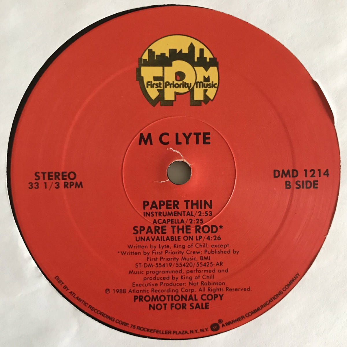 MC Lyte - Paper Thin / Spare The Rod (Promo)_画像2