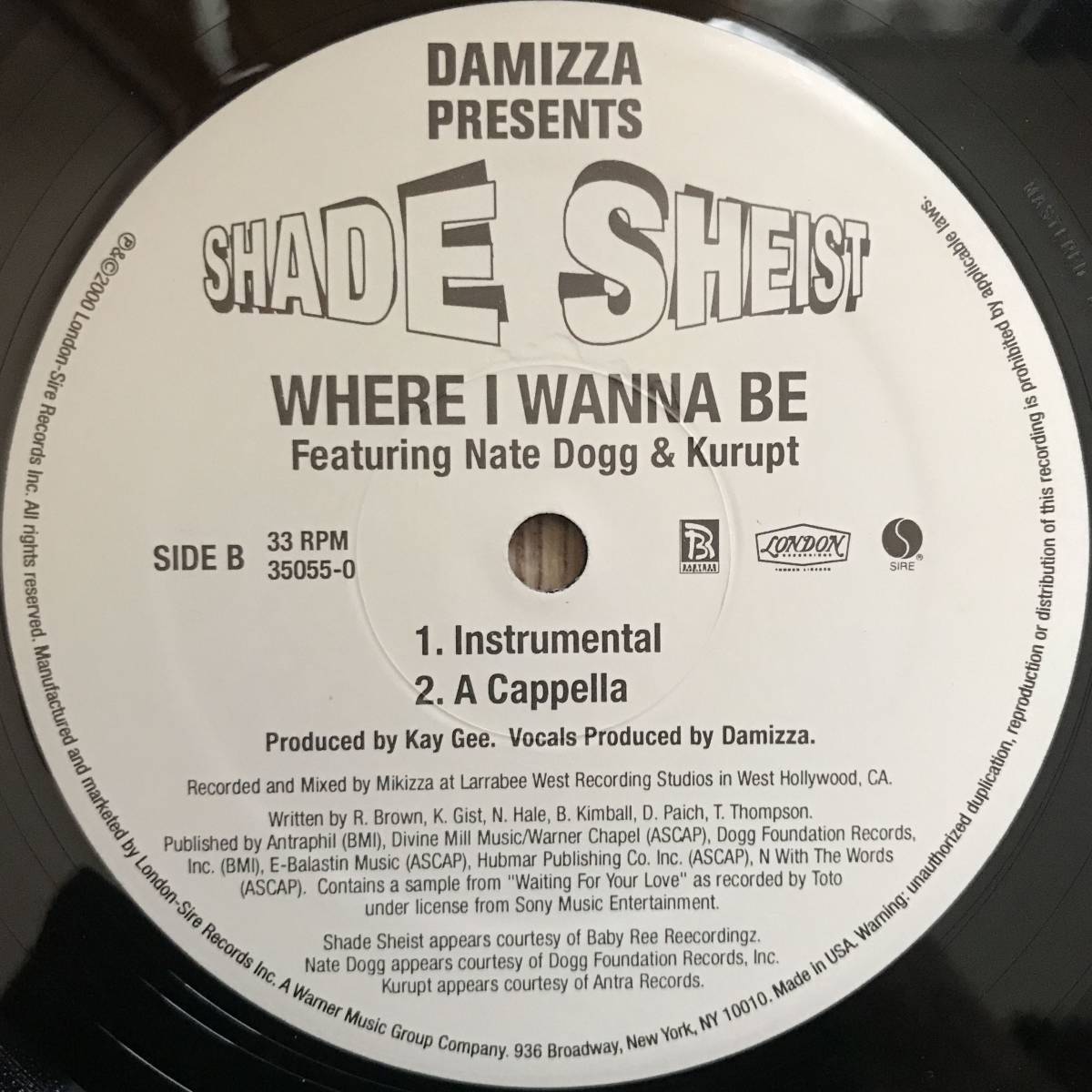 Damizza Presents Shade Sheist Featuring Nate Dogg & Kurupt - Where I Wanna Be_画像3