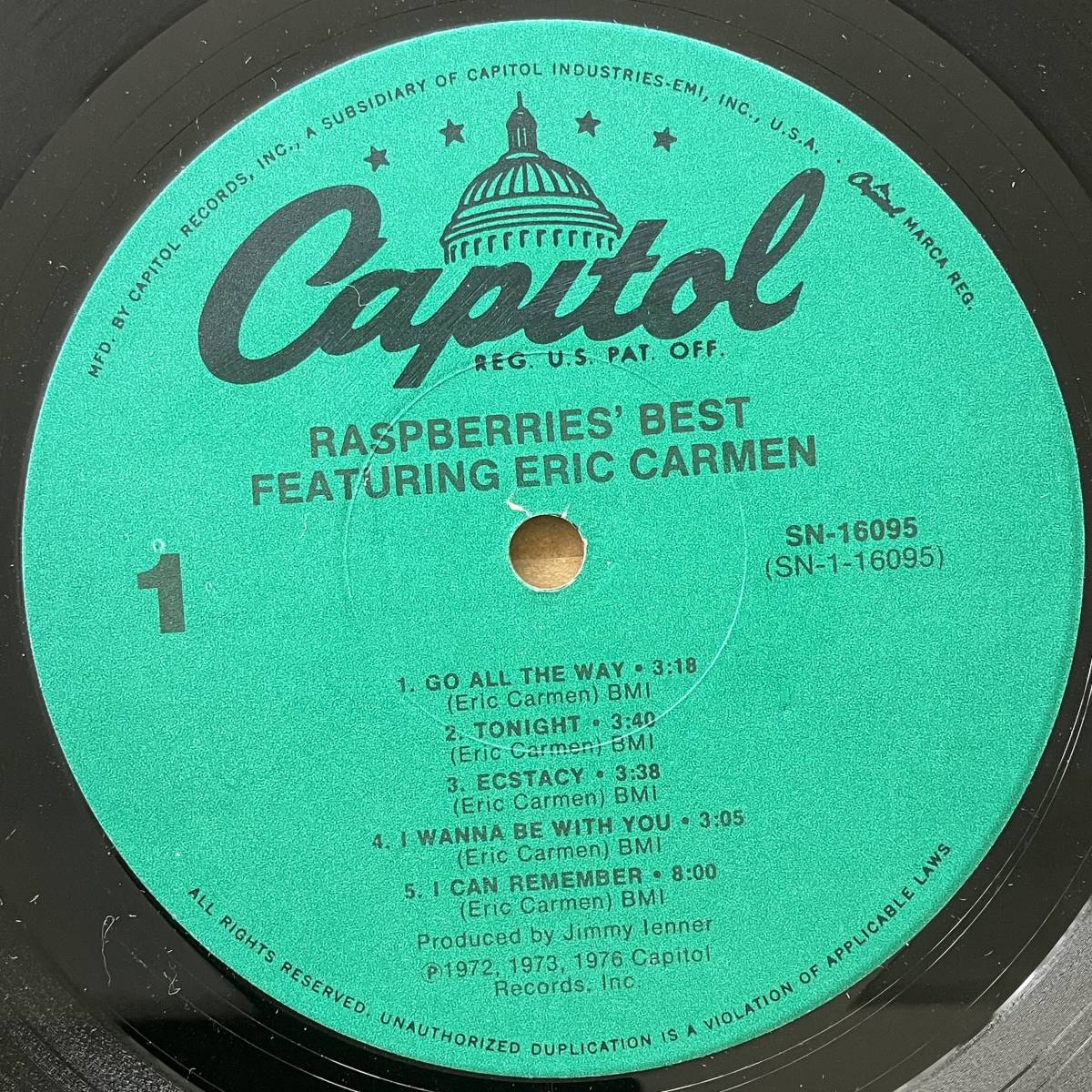 ラズベリーズ・ベスト　Raspberries’ Best featuring Eric Carmen ベスト・アルバム　エリック・カルメン　アメリカ盤_画像3