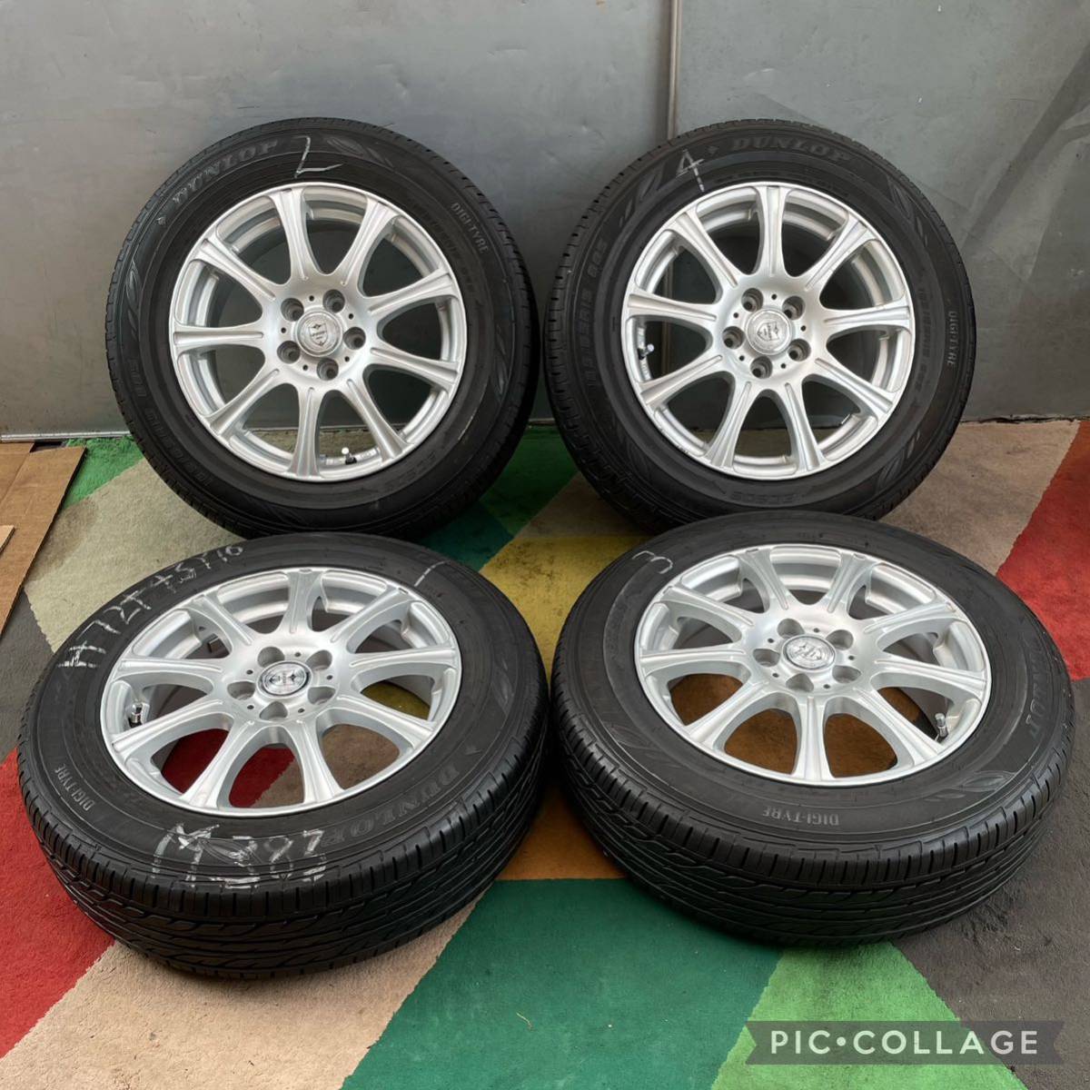 185 65R15 DUNLOPタイヤ 社外15インチホイール15×6 メーカー名 4本
