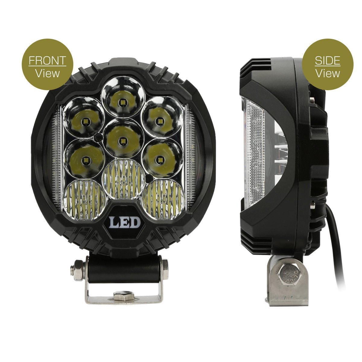 40W LED ドライビング ランプ コンボ DRL付 オフロード 4WD フォグランプ 12V 24V 対応 ワークライト 作業灯 PZ511_画像2