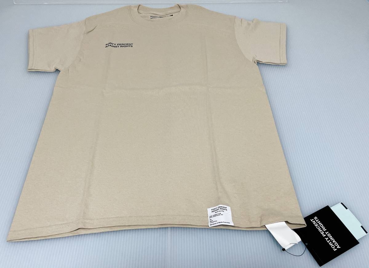 【Sサイズ 新品未使用】2021AW FORTY PERCENTS AGAINST RIGHTS “ EST ” Tシャツ BEIGE ／ DESCENDANT.WTAPS.ダブルタップス_画像3