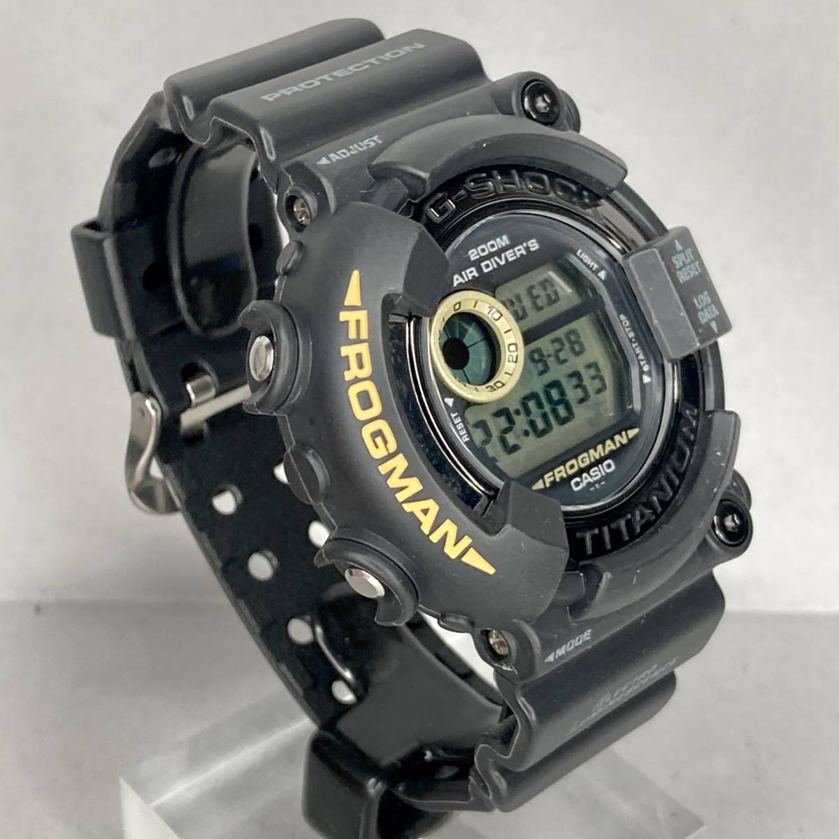 未使用同様 極美品 G-SHOCK DW-8200BM-1T FROGMAN フロッグマン MEN IN BLACK2 メンインブラック2 ブラックチタン ブラック 潜水蛙