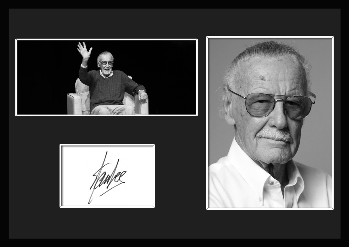 10種類!スタン・リー/Stan Lee/マーベル・コミック/アメコミ/スパイダーマン/サインプリント&証明書付きフレーム/BW/ディスプレイ-1_画像1