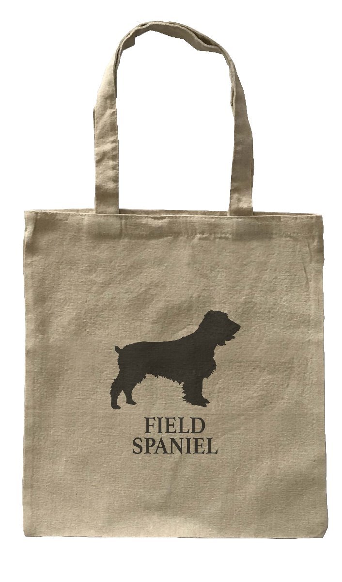 Dog Canvas tote bag/愛犬キャンバストートバッグ【Field Spaniel/フィールド・スパニエル】イヌ/ペット/シンプル/ナチュラル-179_画像1