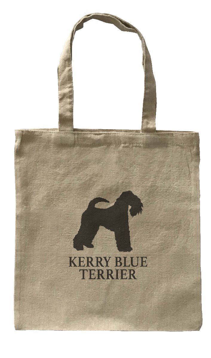 Dog Canvas tote bag/愛犬キャンバストートバッグ【Kerry Blue Terrier/ケリー・ブルー・テリア】ペット/シンプル/ナチュラル-266_画像1