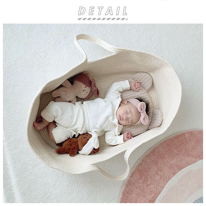 * white Koo fan basket mail order basket . baby basket rope braided baby carry baby crib crib baby baby keep .