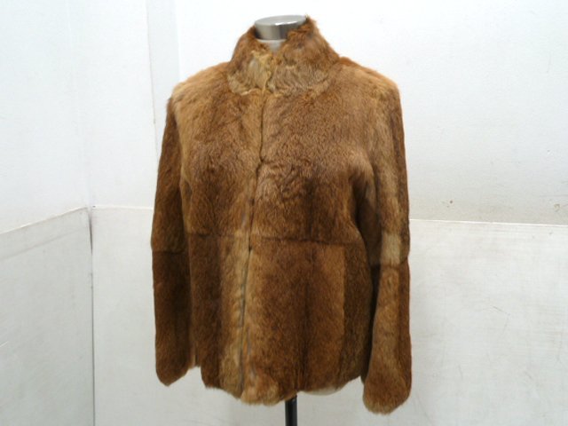 ファー コート 13号 ブルゾン レディース ブラウン 茶 ハーフ ジャケット 毛皮 アウター ファッション 女性 長袖 上着 冬服